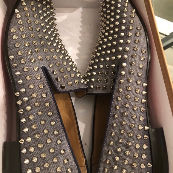 Men’s Louboutin Dandelion Spike Loafer Shoes - Picture 2 of 2